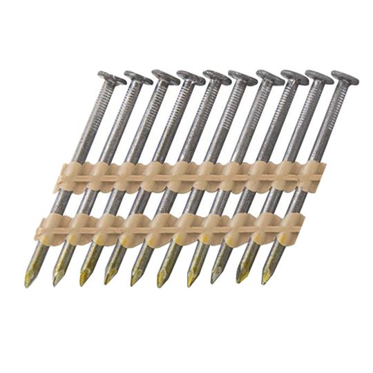 Hitachi 2-3/8" x .113 Smooth Shank Basic Bright 21° Full Round Head Plastic Strip Nails - Carton of 5,000