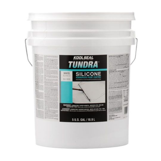 Kool Seal Tundra Silicone Rubberized White Roof Coating - 5 Gallon Bucket