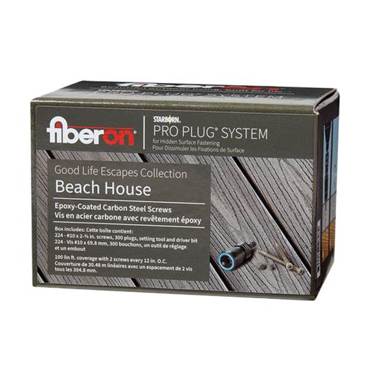 Wolf Home Products Fiberon Starborn Pro Plug System for Decking - 100 Lin. Ft. Carton — WLFFPP100BCH