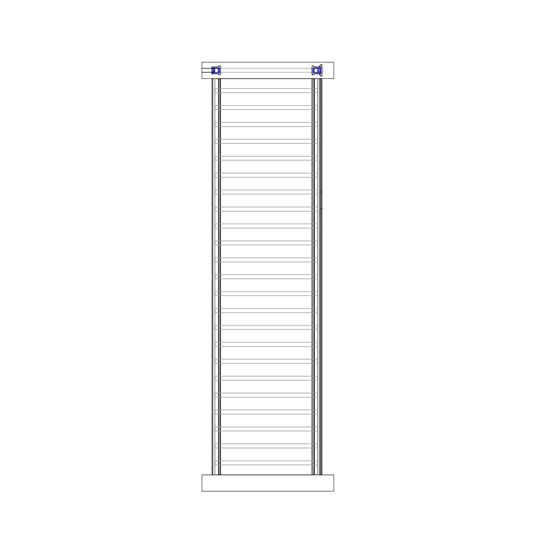 Phoenix Manufacturing 3-1/2" x 10' x 36" Liberty Level Rail Kit with 14 Balusters