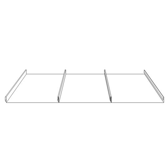 Coastal Metal Service 16" .032 Ez-loc Panel with Striations — Metal Roofing — CEZLS16SW