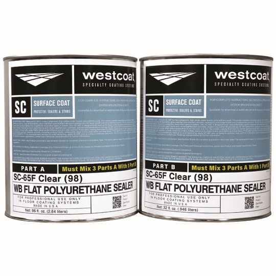 Westcoat SC-65F Water-Based Polyurethane - Clear 1 gal 3:1 Formula