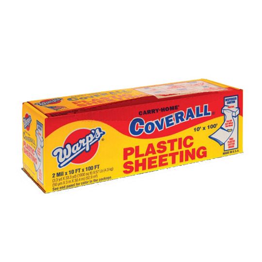 Warp Brothers 10' x 100' Coverall Poly Film Dispenser Roll