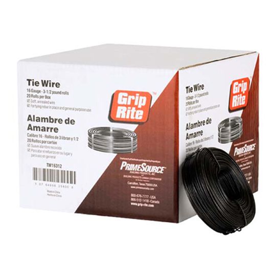 Grip-Rite 16 Gauge Black Annealed Domestic Tie Wire - 3.5 Lb. Roll