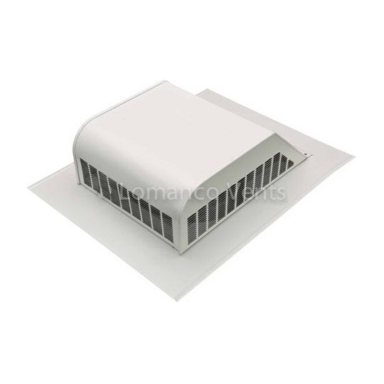 Lomanco Model 750-G Heavy-Duty Galvanized Steel Slant Back Static Roof Louver — Ventilation and Drainage — LOM750GWH