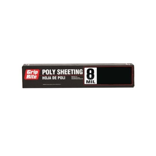 Grip-Rite 8 mil x 20' x 100' Medium Duty Poly Sheeting