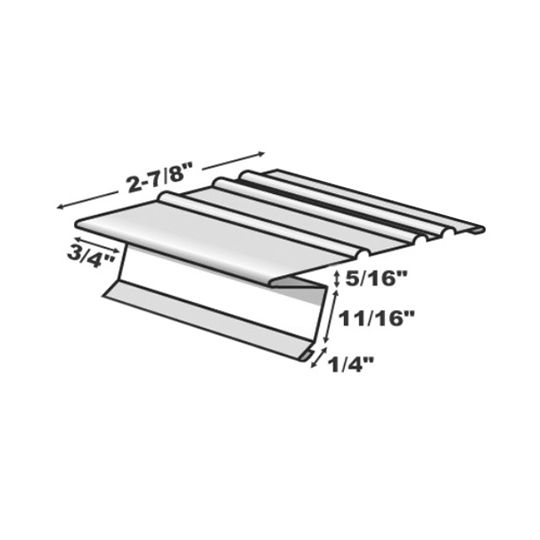 TRI-BUILT F5 Standard Painted Aluminum Open Drip Edge