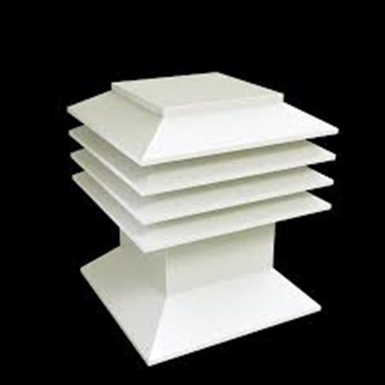 Ventilation Maximum Sloped Roof Vent with 4 Deflectors — Ventilation and Drainage — VMA301WHT