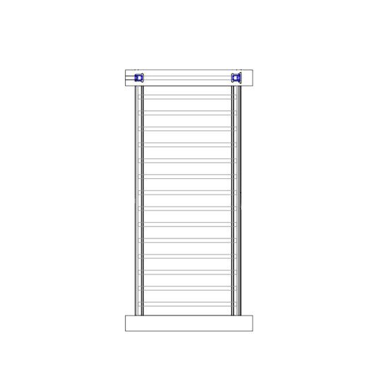 Phoenix Manufacturing 3-1/2" x 6' x 36" Liberty Level Rail Kit with 14 Balusters