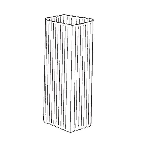 Berger Building Products .016" x 2" x 3" x 10' Square Corrugated Painted Aluminum Downspout — BBPDSSCPEB3