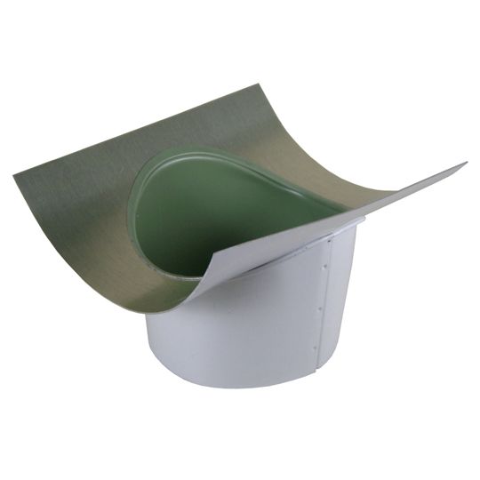 Berger Building Products 3" Half Round Painted Aluminum Wide Flange B-Style Outlet — BBPWBOHG3