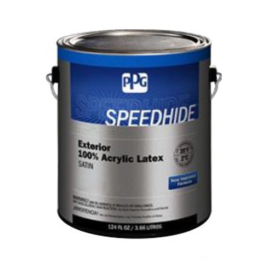 PPG Industries (6-2300XI) Speedhide Exterior 100% Acrylic Latex Satin with Ultra Deep Base - 1 Gallon Can