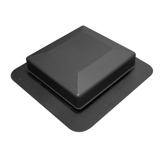Canplas Industries Duraflo 50 Sq. In. Square Top Static Roof Exhaust Vent — Ventilation and Drainage — DUF6050DBLPV
