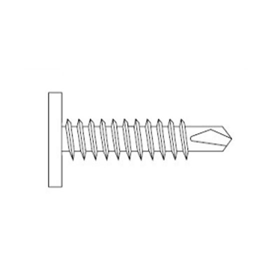 Metal Sales #10 x 1" Sts Galvanized Pancake Head