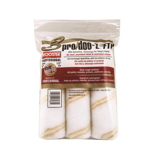 Wooster 9" Roller Cover - 1/2" Nap - Pack of 3