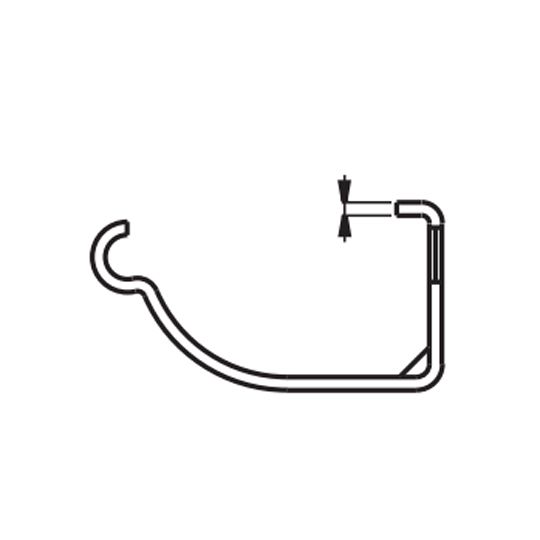 Nordic Steel Gutters 6" Steel Self Locking Fascia Hanger — NODHFL6001AW