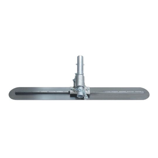 Kraft Tool 24" x 5" Round End Carbon Steel Fresno Trowel with EZY-Tilt Bracket