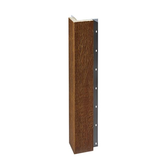 Wausau Supply 5/4" x 4" x 16' Diamond Kote Woodgrain Outside Corner Panel with Nail Fin — WSUDKOSCWG416CNY