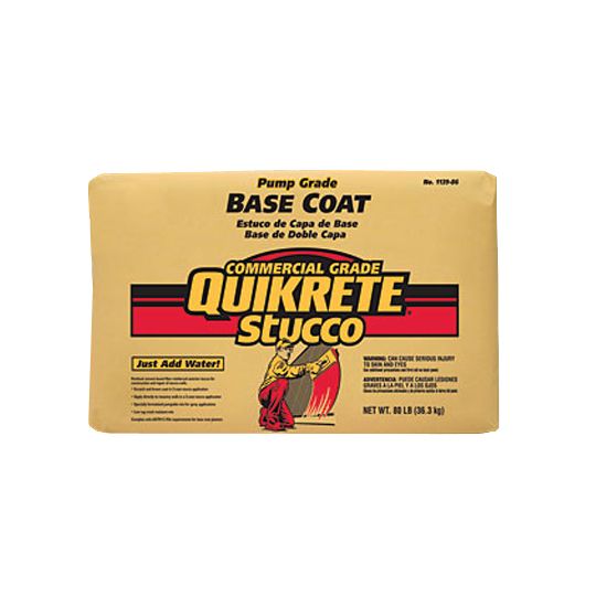 Quikrete Base Coat Stucco Pump Grade - Sanded - 80 Lb. Bag