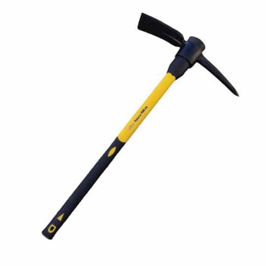 C&R Manufacturing Rock Solid Pick Mattock with 36" Fiberglass Handle - 5 Lbs.