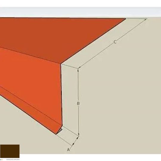 Chicago Metal Supply and Fabrication 3.5" 24 Gauge Gutter Apron — CSFGA35MBR