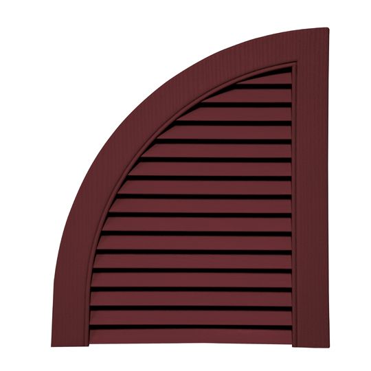 Mid-America Open Louver Quarter Round Arch Top for Standard Louver Shutters — MABATL14WN