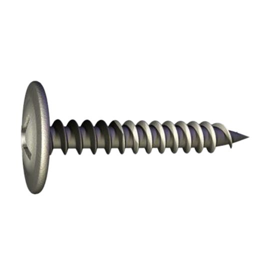 Grabber Construction Products #8 x 2" Wafer Head Fine Thread Phillips Clear Zinc Screws - Box of 2,500