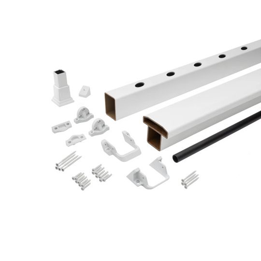 Trex Select Stair T-Rail Kit with Round Aluminum Balusters — TRXSTRSRKRD836BK