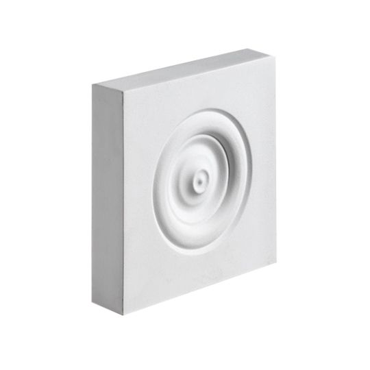 Fypon Molded Millwork 5" x 5" Rosette Plinth Block