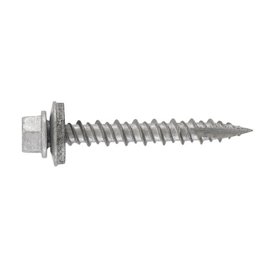 SFS Intec #10-15 x 2" Hilo Metal-Wood Screws with 1/4"Hex Washer Head - Bag of 250