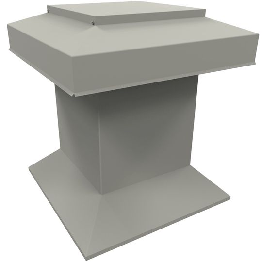 Ventilation Maximum Flat Roof Vent with 1 Deflector — Ventilation and Drainage — VMA102GRY12