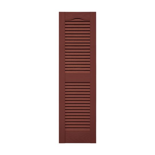 TRI-BUILT Standard Cathedral Top Open Louver Shutters (Pair) — TRI011452027