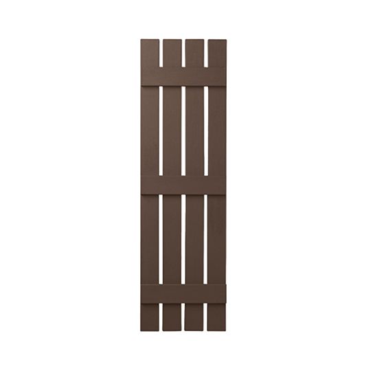 Mastic 16" x 59" Board & Batten Standard 4-Board Shutters - Open Style — ACOVIN4O1659SL