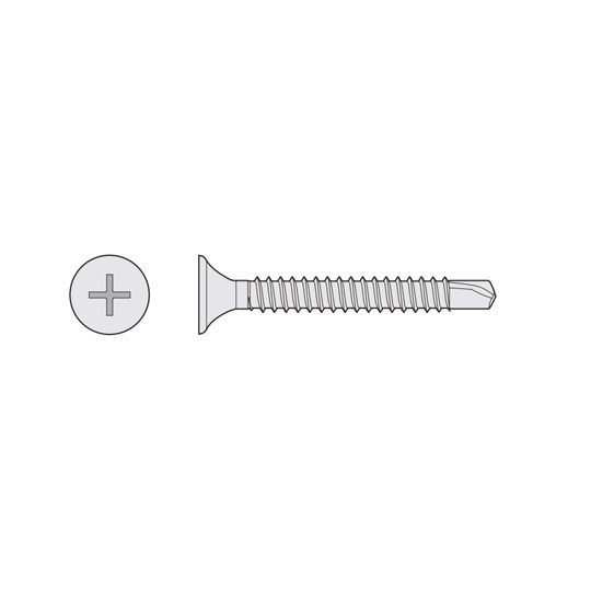 Starborn Industries #6 x 1" Bugle-Head Drill Point Fine Thread Screws - 5 Lb. Box