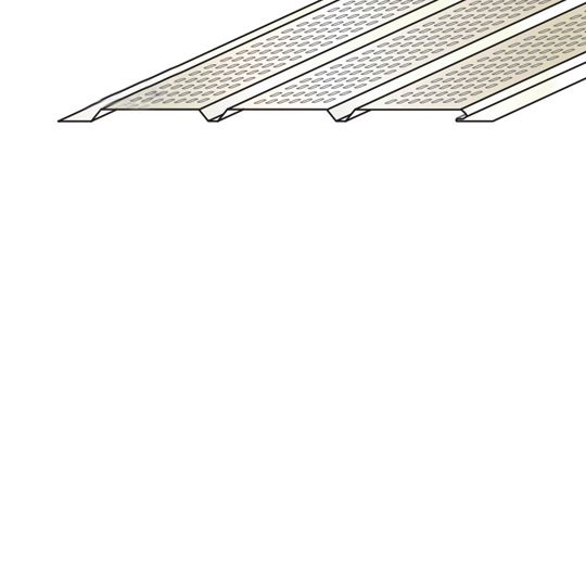 Quality Aluminum Products Triple Four Lanced V-Panel Aluminum Soffit — QAPVSPT4TB