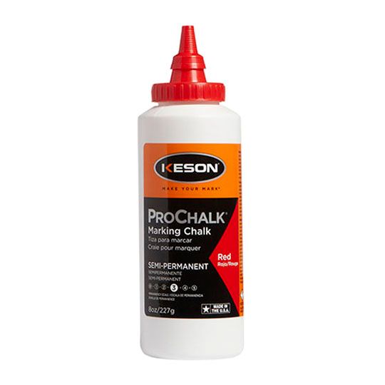 Keson ProChalk Semi-Permanent Waterproof Marking Chalk - 8 Oz.