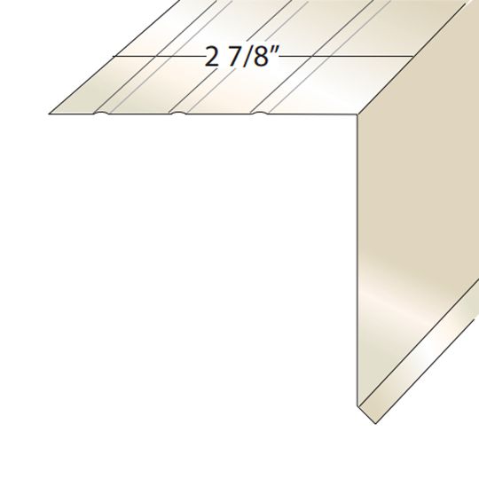 Quality Aluminum Products 2-1/2" x 10' Steel Rake Edge — Flashings — QAPSRABR212