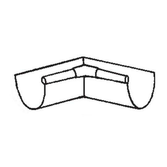 Berger Building Products 16 Oz. 8" Half Round Inside Copper 90° Miter