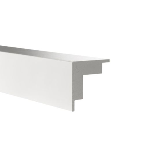 TRI-BUILT 5/4" x 4" x 4" x 20' PVC Cornerboard with J-Pocket - Smooth/Smooth