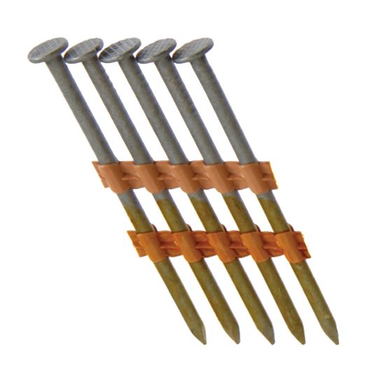 Grip-Rite #8 x .131" Smooth 21° Plastic Strip Framing Nails - Carton of 4,000