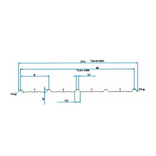 MWI Components 9" On Center Narrow Rib Polycarbonate Panel MP1 — MW376120000