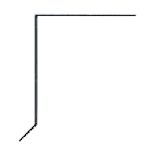 Highline Metals 28 Gauge x 1" x 4" Metal Drip Edge - 90°