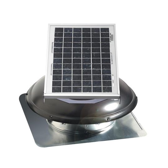 Air Vent Solar Cool Roof-Mount Metal Solar Powered Attic Ventilator — Ventilation and Drainage — AIR10WRMSAFBL