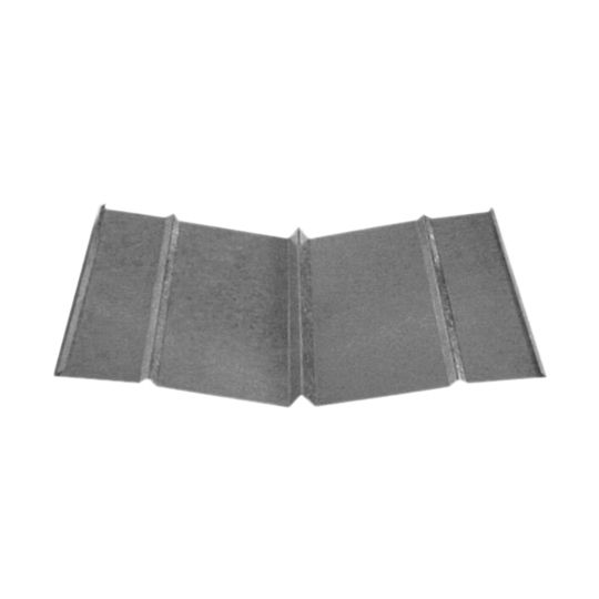 Able Sheet Metal 26 Gauge x 26" 3-Rib Zincalume W-Valley with Open Hem