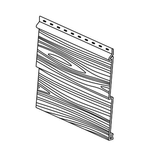 Klauer Manufacturing Company Double 4" Classic Woodgrain Steel Siding Panel — KLAD4WGSSOCB
