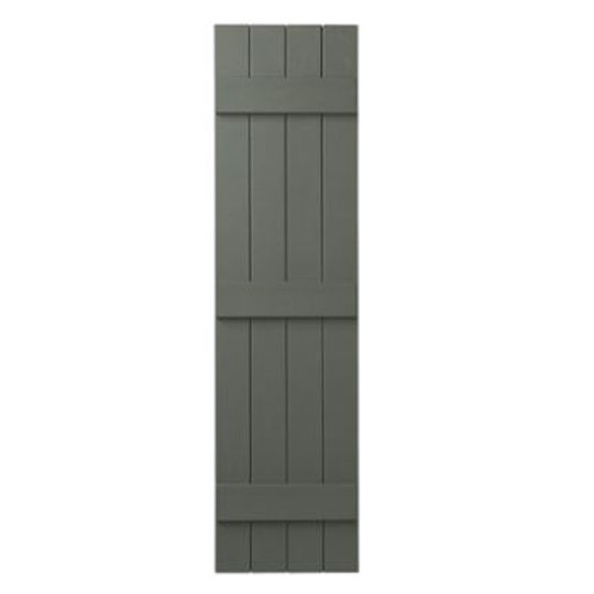 Mastic 15" x 39" Board & Batten Standard 4-Board Shutters - Closed Style — ACOVIN4C153993