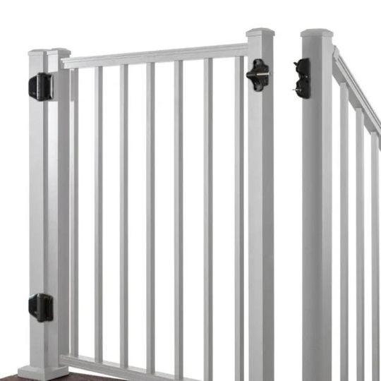 Trex Adjustable Aluminum Gate with 36" Square Balusters — TRXAAGATESQWT36