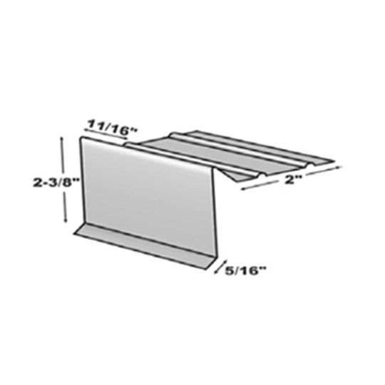 TRI-BUILT H5-1/2 Standard Painted Aluminum Slag Stop — Flashings — TRIAGSH51210WHST
