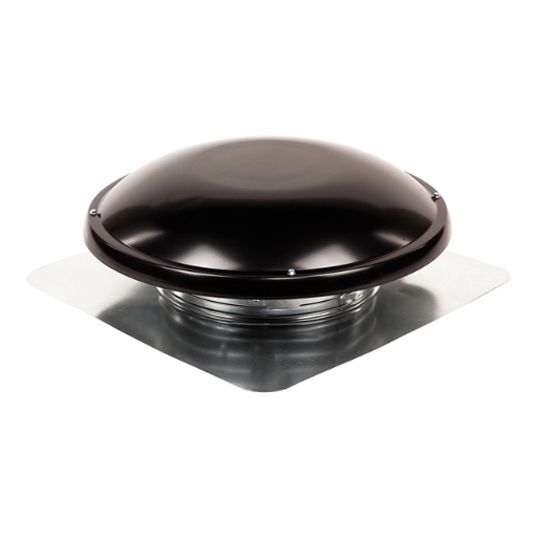 GAF MasterFlow Roof-Mounted Power Attic Vent with Humidistat/Thermostat - 1,250 Cfm — Ventilation and Drainage — GAFERV5BLHT