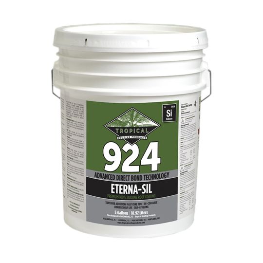 Tropical Roofing Products 924 Eterna-sil Premium Solvent Based Silicone Roof Coating - 5 Gallon Pail